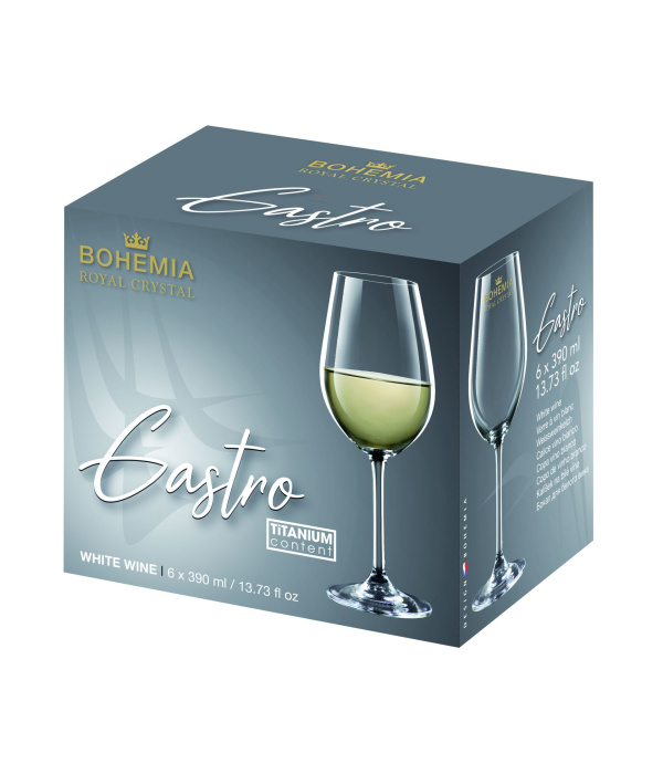 Сет 6 чаши за вино Bohemia Gastro 40782/390ml