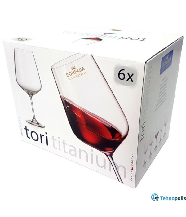 Сет 6 чаши за вино Bohemia Tori 600 ml