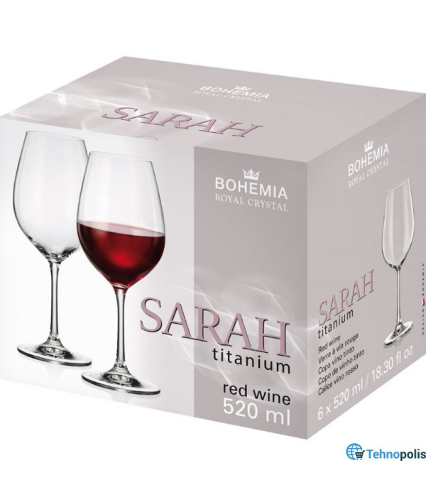 Сет 6 чаши за вино Bohemia Sarah 520 ml