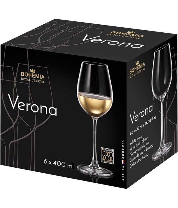 Сет 6 чаши за вино Bohemia Verona 1SG80/400 ml