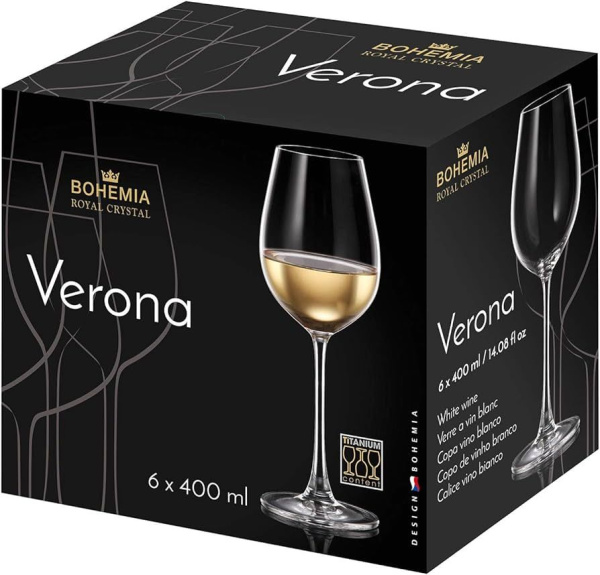 Сет 6 чаши за вино Bohemia Verona 1SG80/400 ml