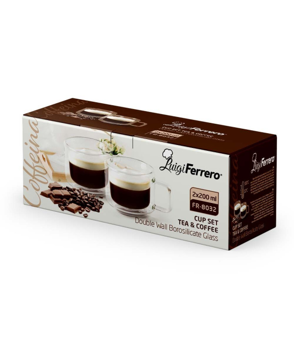 Сет 2 чаши со двојно дно Luigi Ferrero Coffeina FR-8032 200ml