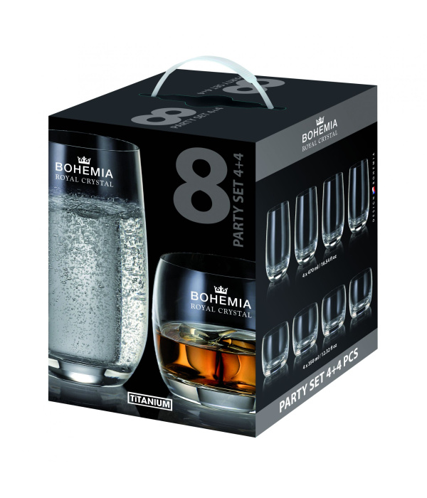 PARTY СЕТ BOHEMIA 4+4 (350ML+470ML)