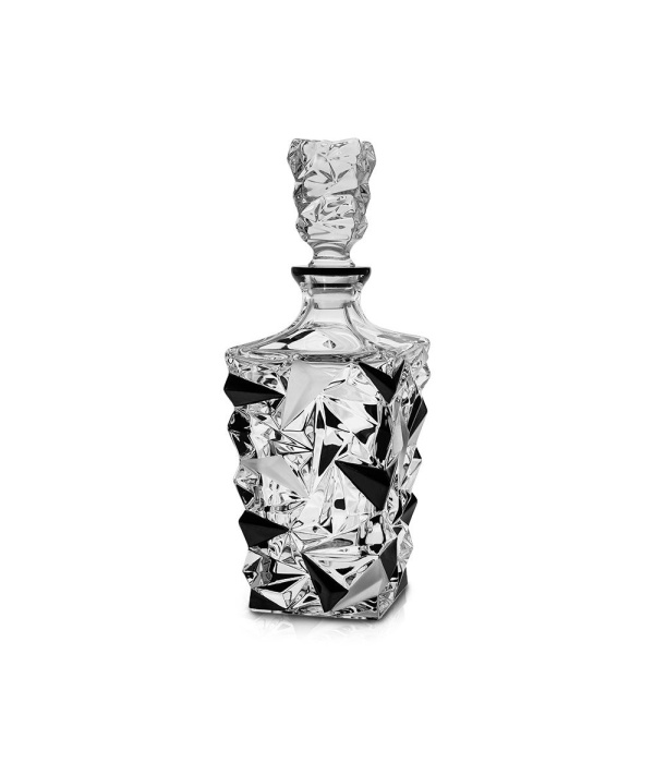 Бокал за виски Bohemia 1845 Glacier Matt Fond and Black Lister 900ml