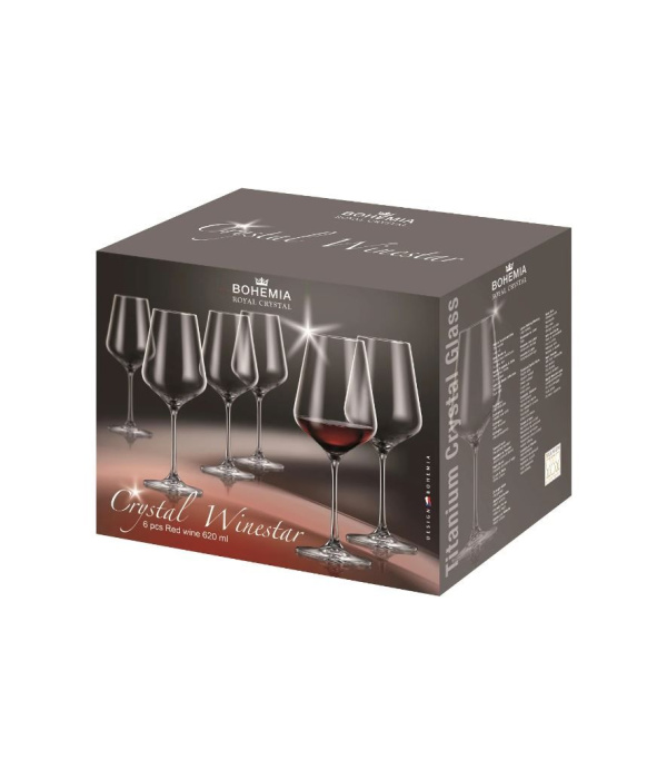 Сет 6 чаши за вино Bohemia Winestar 620ml