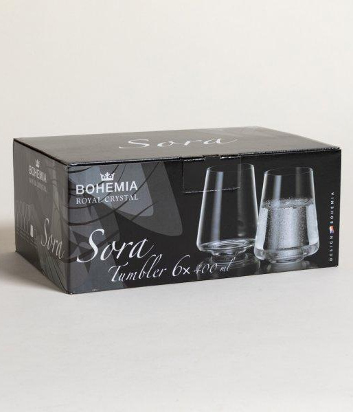 Сет 6 чаши за вода Bohemia Sora 400ml